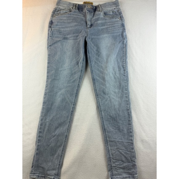 Democracy Womens Blue Denim AB Solution Slimming Skinny Jeans Size 10 - Picture 1 of 9